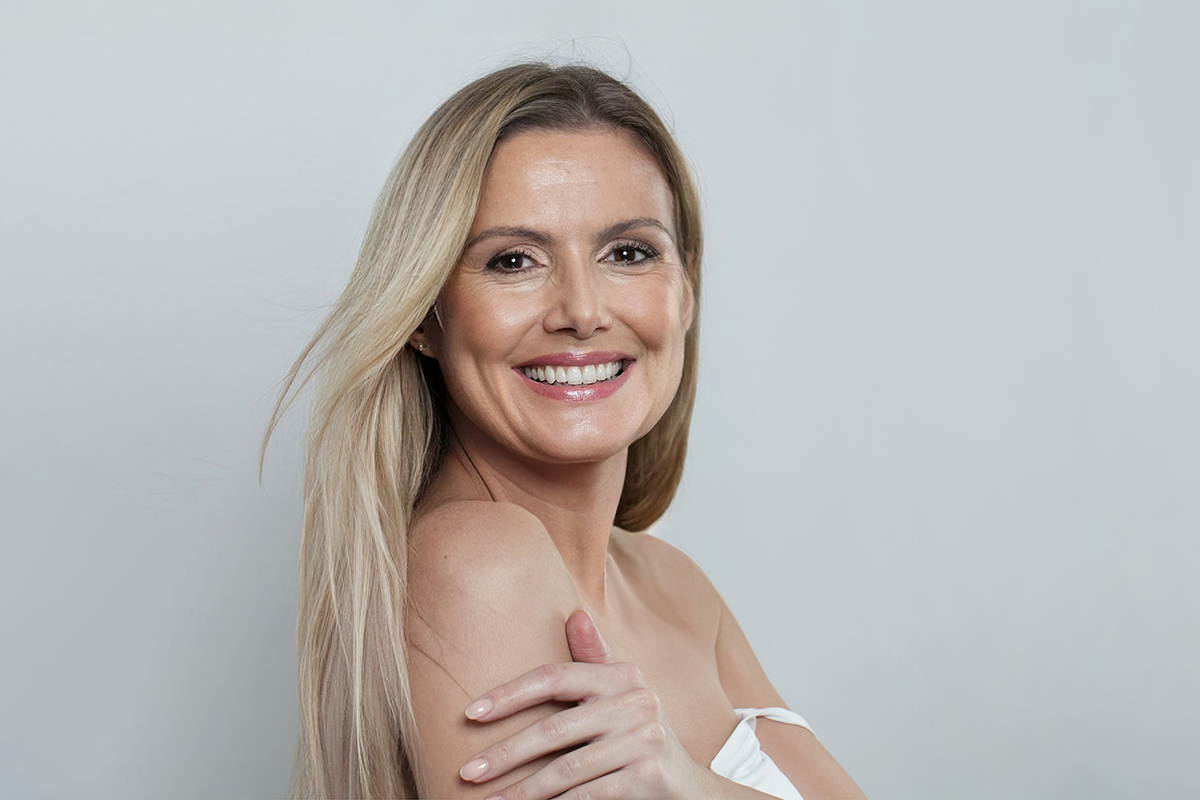 Beautiful portrait mature 50s aged woman