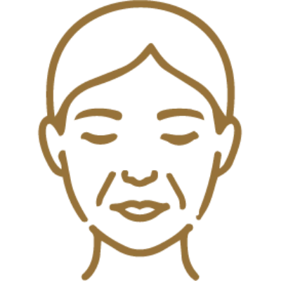 woman face wrinkles icon