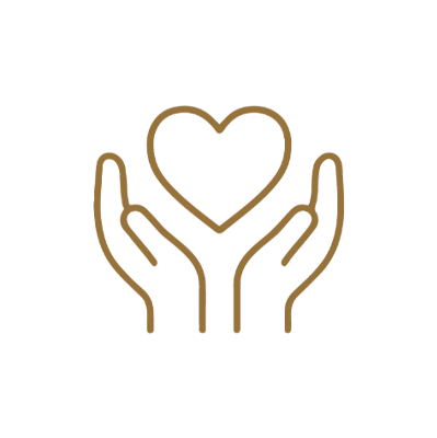 hands holding heart icon